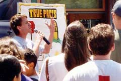 OAC evangelist preaching on the street in Boston