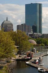 Boston harbor and skyline