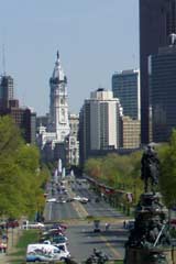 downtown Philadelphia, including city hall